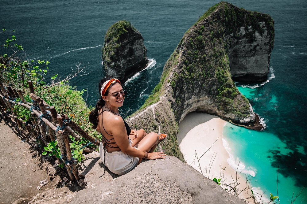 Rachel Off Duty: A Woman Smiles While Exploring Nusa Penida, Bali