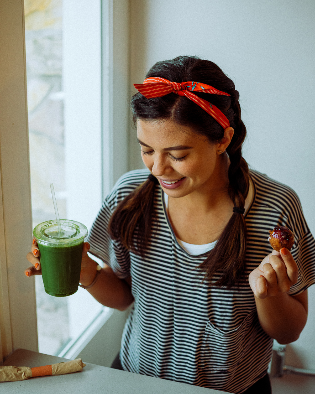 Rachel Off Duty: Rachel Enjoying a Green Juice from Park City Provisions by Riverhorse
