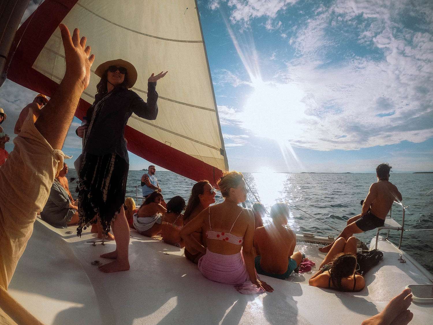 Rachel Off Duty: A Group of Travelers on a Catamaran in Belize