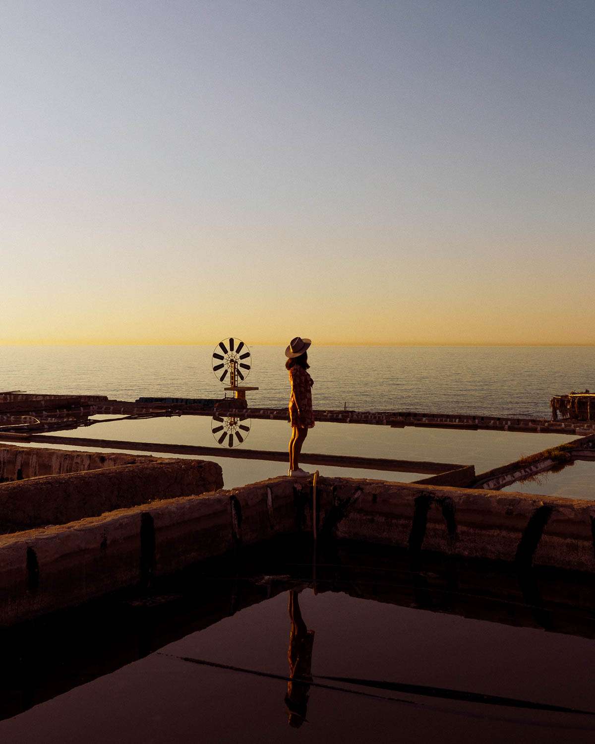 Rachel Off Duty: A Woman Standing on the Old Salt Flats in Lebanon