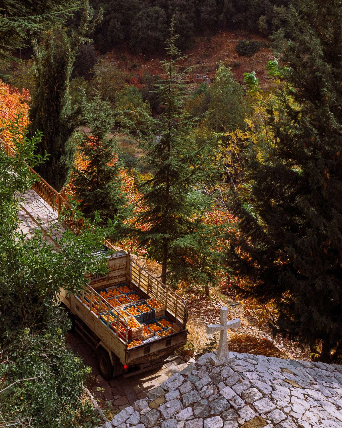 Fall in Qadisha Valley, Lebanon